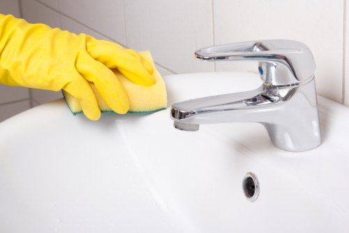 Deep cleaning of kitchen and bathroom areas in a W2 property