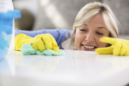 Office kitchen and breakout area cleaning for a business in W2