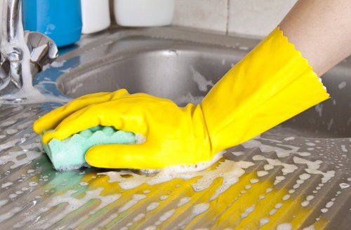 Professional carpet cleaning team starting work in a W2 home